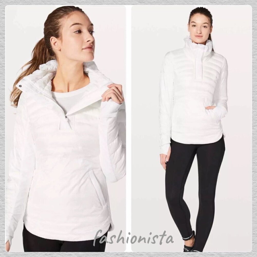 Lululemon What the Fluff Pullover Jacket Windbreaker Women's 6 Cream Beige Run - Picture 6 of 8